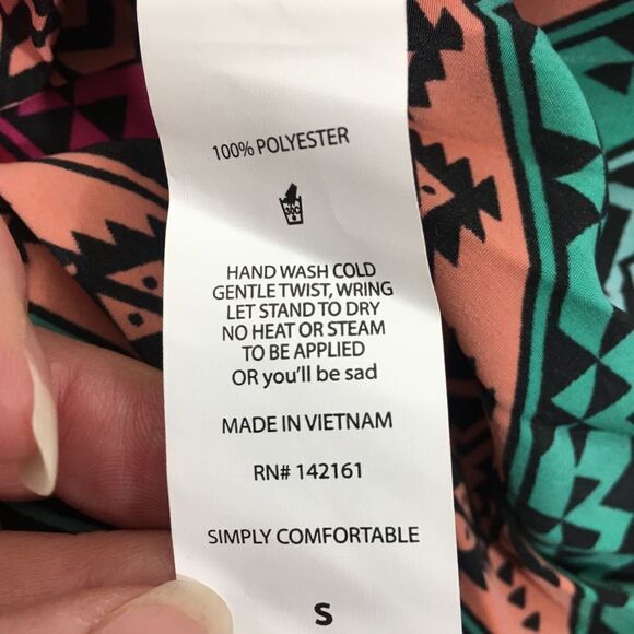 NEW LuLaRoe native print midi skirt Jill small NWT wide waist band plisse pleats - Picture 4 of 7